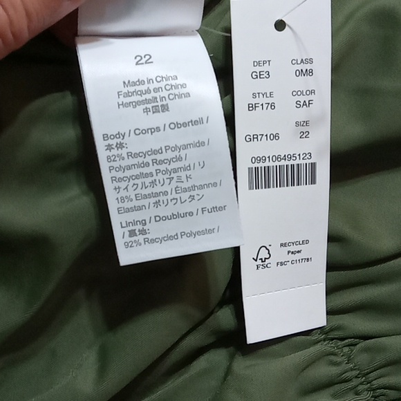 J.CREW 22 Womens Bathing Suit Swimsuit DARK GREEN RUCHED NEW One Piece Summer - Picture 8 of 10